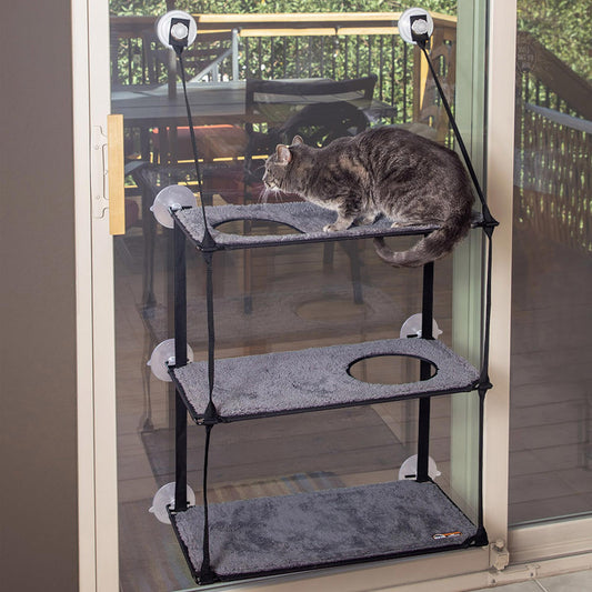 EZ Mount Window Kitty Sill Triple Stack
